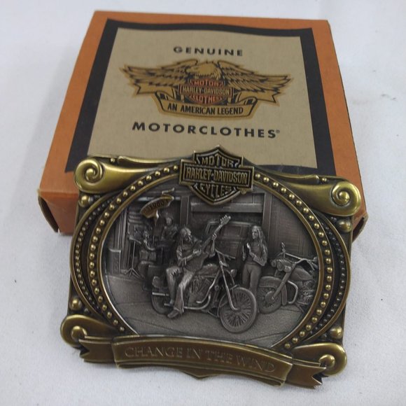 Harley-Davidson Other - 1960's Genuine Harley-Davidson Belt Buckle "Change In The Wind"